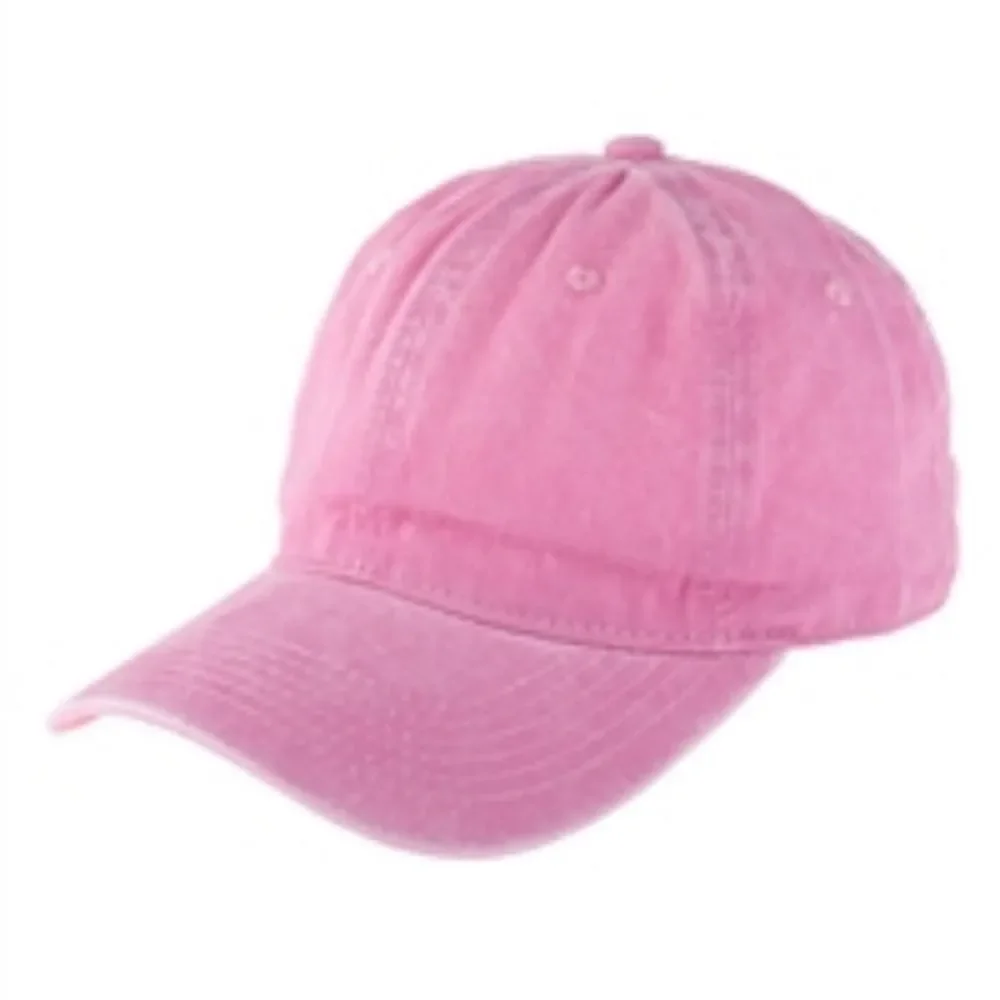 Acid wash pink baseball cap